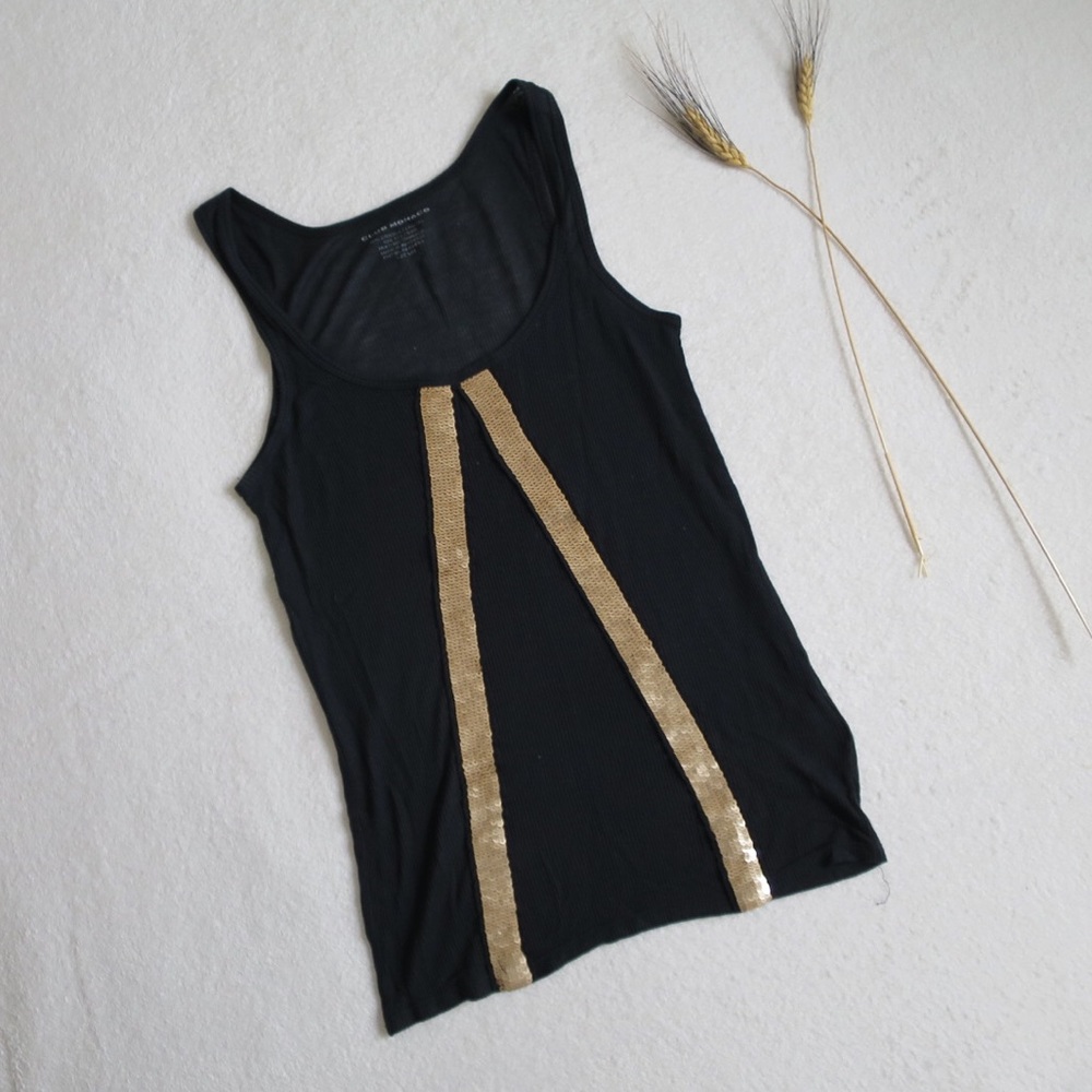 Club Monaco Gold Sequined Tank